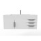 Castello Usa Nile 48" Wall Mounted White Vanity With White Top AndAnd Brushed Nickel Handles CB-MC-48W-BN-2053-WH - alternate 1